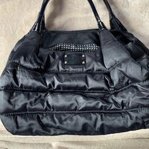 black kate spade puffer bag.